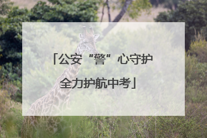 公安“警”心守护 全力护航中考
