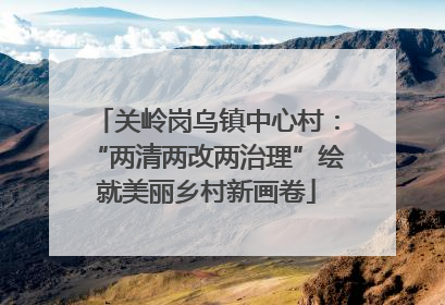 关岭岗乌镇中心村：“两清两改两治理”绘就美丽乡村新画卷