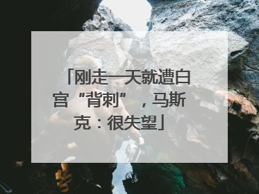 刚走一天就遭白宫“背刺”，马斯克：很失望