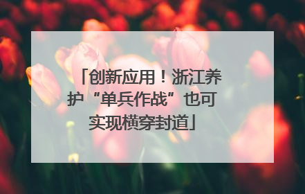 创新应用！浙江养护“单兵作战”也可实现横穿封道