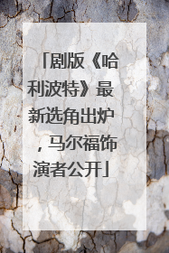 剧版《哈利波特》最新选角出炉，马尔福饰演者公开