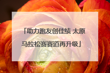 助力跑友创佳绩 太原马拉松赛赛道再升级