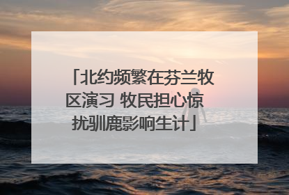 北约频繁在芬兰牧区演习 牧民担心惊扰驯鹿影响生计