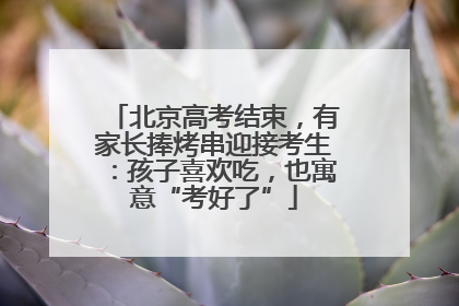 北京高考结束，有家长捧烤串迎接考生：孩子喜欢吃，也寓意“考好了”