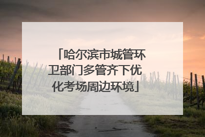 哈尔滨市城管环卫部门多管齐下优化考场周边环境