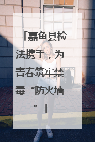 嘉鱼县检法携手，为青春筑牢禁毒“防火墙”