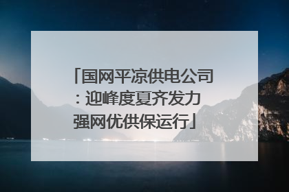 国网平凉供电公司：迎峰度夏齐发力 强网优供保运行