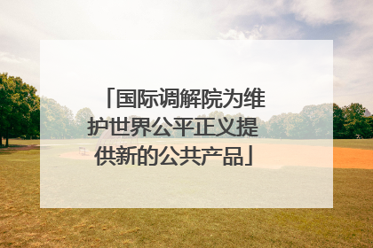国际调解院为维护世界公平正义提供新的公共产品