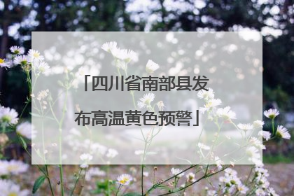 四川省南部县发布高温黄色预警