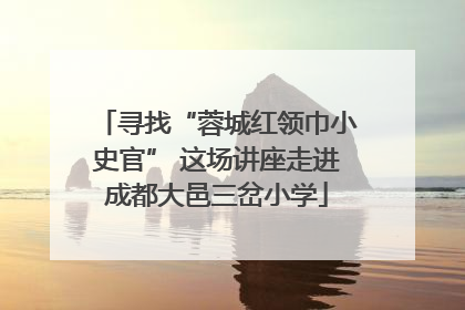 寻找“蓉城红领巾小史官” 这场讲座走进成都大邑三岔小学