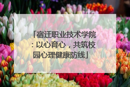 宿迁职业技术学院：以心育心，共筑校园心理健康防线