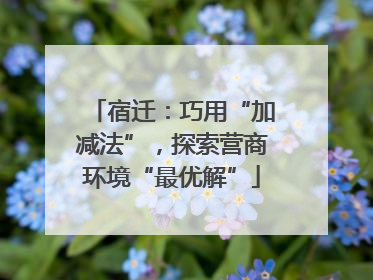 宿迁：巧用“加减法”，探索营商环境“最优解”