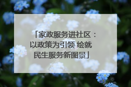家政服务进社区：以政策为引领 绘就民生服务新图景