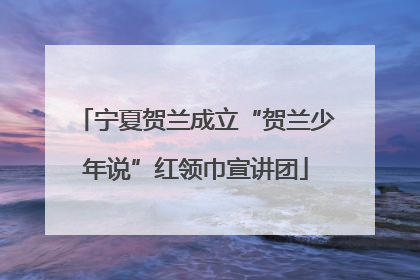 宁夏贺兰成立“贺兰少年说”红领巾宣讲团