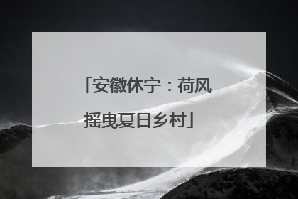 安徽休宁：荷风摇曳夏日乡村