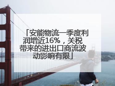 安能物流一季度利润增近16%，关税带来的进出口商流波动影响有限