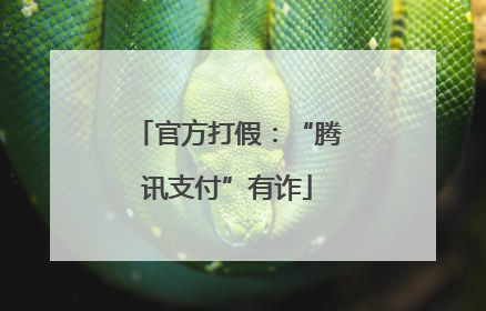 官方打假：“腾讯支付”有诈