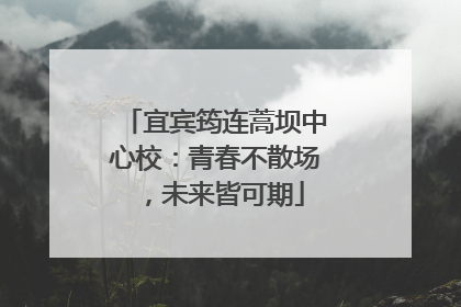 宜宾筠连蒿坝中心校：青春不散场，未来皆可期