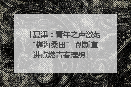 夏津：青年之声激荡“椹海桑田” 创新宣讲点燃青春理想