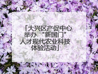 大兴区产促中心举办 “新国门”人才现代农业科技体验活动