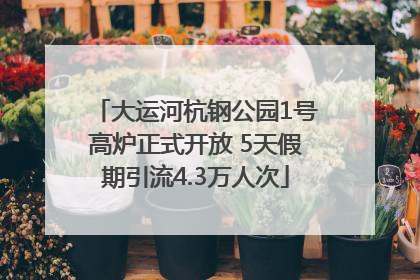 大运河杭钢公园1号高炉正式开放 5天假期引流4.3万人次