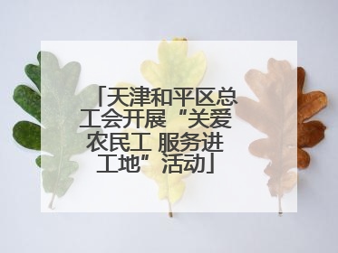 天津和平区总工会开展“关爱农民工 服务进工地”活动