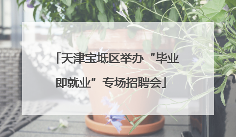 天津宝坻区举办“毕业即就业”专场招聘会