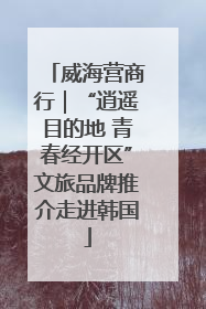 威海营商行｜“逍遥目的地 青春经开区”文旅品牌推介走进韩国