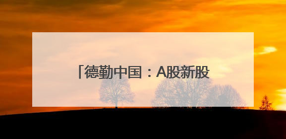 德勤中国：A股新股市场将稳步增长 科技、新能源等将成亮点
