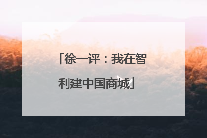 徐一评：我在智利建中国商城