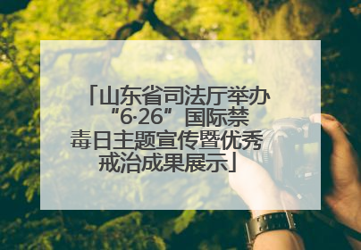 山东省司法厅举办“6·26”国际禁毒日主题宣传暨优秀戒治成果展示