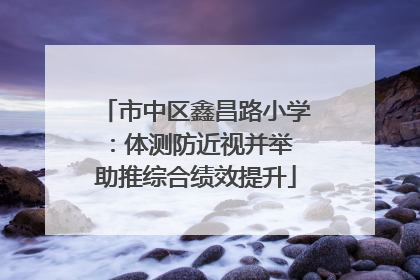 市中区鑫昌路小学：体测防近视并举 助推综合绩效提升