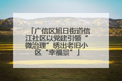 广信区旭日街道信江社区以党建引领“微治理”绣出老旧小区“幸福景”