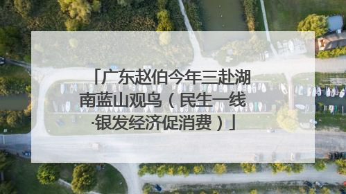 广东赵伯今年三赴湖南蓝山观鸟（民生一线·银发经济促消费）