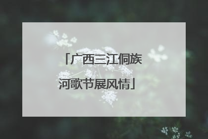 广西三江侗族河歌节展风情