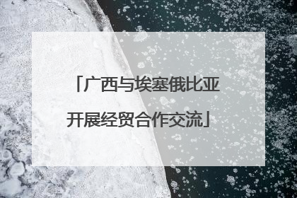 广西与埃塞俄比亚开展经贸合作交流