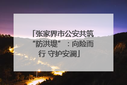 张家界市公安共筑“防洪堤”：向险而行 守护安澜