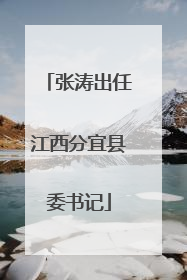 张涛出任江西分宜县委书记