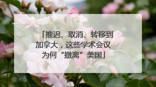 推迟、取消、转移到加拿大，这些学术会议为何“撤离”美国