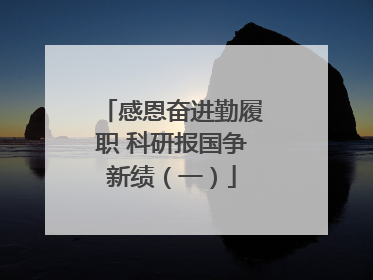 感恩奋进勤履职 科研报国争新绩（一）