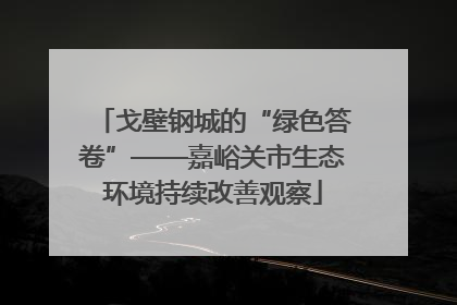 戈壁钢城的“绿色答卷”——嘉峪关市生态环境持续改善观察