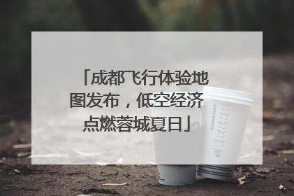 成都飞行体验地图发布，低空经济点燃蓉城夏日