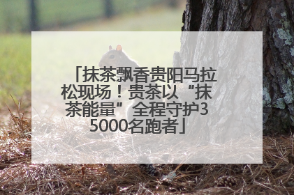 抹茶飘香贵阳马拉松现场！贵茶以“抹茶能量”全程守护35000名跑者