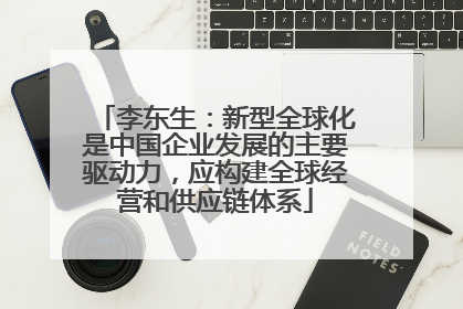 李东生：新型全球化是中国企业发展的主要驱动力，应构建全球经营和供应链体系
