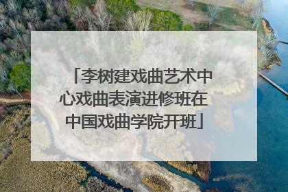 李树建戏曲艺术中心戏曲表演进修班在中国戏曲学院开班