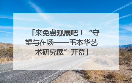 来免费观展吧！“守望与在场——毛本华艺术研究展”开幕