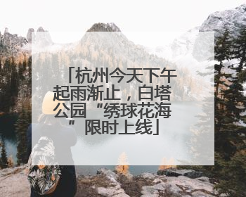 杭州今天下午起雨渐止，白塔公园“绣球花海”限时上线