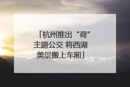 杭州推出“荷”主题公交 将西湖美景搬上车厢