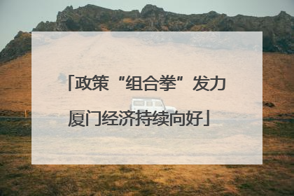 政策“组合拳”发力 厦门经济持续向好