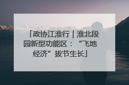 政协江淮行｜淮北段园新型功能区：“飞地经济”拔节生长